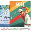 Image de Figured'Art Schilderen op Nummer Volwassenen met lijst Sportaffiche Golf- Handwerk acrylverf Kit DIY Compleet - 40x50cm Canvas al ingelijst