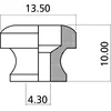 Image de Yellow Parts EZ1399B Strap Button zwart met schroef 2 -pack
