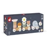 Image de Janod Sweet Cocoon - Houten Slakken Trein - 2-In-1 Bouw-En-Trek Educatief Speelgoed - Ontdek Vormen En Kleuren - Ideaal Voor De Ontwikkeling Van De Motoriek Van De Allerkleinsten - Geschikt Vanaf 1 Jaar