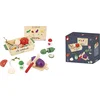 Image de Janod In De Keuken - Ratatouille Set - Het Is Tijd Om Je Schort Aan Te Trekken Met Deze Set Van 32 Accessoires! - Volg Het Recept En Maak Een Chef-Waardige Ratatouille - Geleverd Met Snijplank En Houten Ovenschaal - Geschikt Vanaf 3 Jaar
