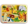Image de Janod Chunky Puzzel - Dierentuindieren - 7 Dieren Puzzelstukjes In 3D Met Een Dikte Van 1,5 Cm - Geschikt Vanaf 18 Maanden