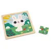 Image de Janod puzzel - houten konijn wit legpuzzel voor kinderen.