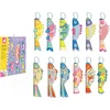 Image de Janod Les Ateliers Du Calme - Papieren Vissen Vouwen - 12 Mooie Vissen Om Op Te Hangen - Vouw- En Plakactiviteit Met Stickers - Knutselset - Geschikt Vanaf 7 Jaar