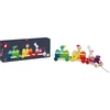 Image de Janod Zigolos - Grote Meerkleurige Trein - 2-In-1 Speelfiguur: Trekfiguur En Stapelspeelgoed - Lengte Van Het Touwtje: 50 Cm - Geschikt Vanaf 1 Jaar