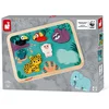 Image de Janod WWF - Chunky Puzzel Jungle - In samenwerking met WWF® - De 7 Grote, Diervormige Stukjes Moedigen Je Kind Aan Om Leuke Verhalen Te Verzinnen - Geschikt Vanaf 18 Maanden