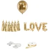 Image de SUD TRADING - Gouden autodecoratie set 12-delig voor bruiloft
