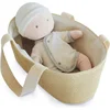 Image de Jolijou - Babypop met wiegje - Pola - Wit & Grijs - 28 cm - 0m+
