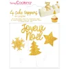Image de ScrapCooking Gold Christmas Cake Toppers