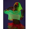 Image de "Fluo geel jaren 80 t-shirt voor vrouwen - Verkleedkleding - One size"