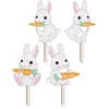 Image de PARTYPRO - Speciale paaseierenzoektocht kit konijntje 15 x 24 cm, 8 bordjes en sjabloon