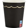 Image de PARTYPRO - 8 elegante zwarte en gouden geschulpte kartonnen bekers 200 ml