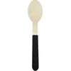 Image de PARTYPRO - 8 Kleine zwarte houten lepels 16 cm