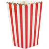 Image de PARTYPRO - 8 rood-wit gestreepte popcornbakjes met gouden rand