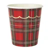 Image de PARTYPRO - 8 rode kerst tartan bekers 200 ml van karton