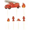 Image de PARTYPRO - 6 brandweerman taartdecoraties