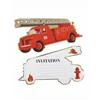 Image de PARTYPRO - 8 brandweerwagen uitnodigingen 17 x 9,5 cm