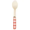 Image de PARTYPRO - 8 rood-wit geruite houten lepels 16 cm