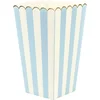 Image de PARTYPRO - 8 gestreepte popcornbakjes in pastelblauw en goud van karton