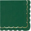 Image de PARTYPRO - 16 geschulpte papieren servetten groen en goud 33 x 33 cm voor Kerst