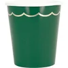 Image de PARTYPRO - 8 gekartelde papieren bekers groen en goud 200 ml voor Kerstmis