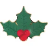 Image de PARTYPRO - 8 kerst hulst kartonnen borden 23 cm bladvorm