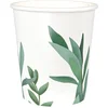 Image de PARTYPRO - 8 kartonnen bekers eucalyptusbladeren 200 ml voor bruiloft