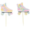 Image de PARTYPRO - 10 houten rolschaatsprikkers jaren 90