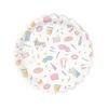 Image de PARTYPRO - 8 feestelijke papieren borden 23 cm met iriserende motieven voor pyjamafeestje