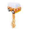 Image de PARTYPRO - Piñata hippie busje met bloemen 32 x 23 cm