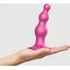 Image de Strap-On-Me - Dildo Plug Beads - Metallic Roze - Maat S