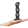 Image de Strap-On-Me - Geisha Balls - Dildo Met 3 Roterende Balletjes - Zwart - Maat M