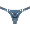 Image de Strap-On-Me - Strap-on Harnas Generous - PU Leer - Petrol Blauw