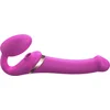 Image de Strap-On-Me - Vibrerende Strapless Strap-on Voorbinddildo Met Luchtdruk Stimulatie - Roze XL