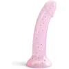 Image de Love to Love - Dildo - Dildoll Starlight - Buigbaar - Siliconen - Met Gouden Glitterende Sterren - Roze