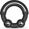 Image de Dorcel - Stronger - Siliconen Cockring Met Stimulerende Metalen Kogeltjes - Zwart