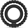 Image de Dorcel - Dual Ring - Siliconen Rekbare Cockring   Zwart
