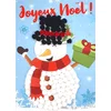 Image de Knutselset Kind 3+ Winter Kerst - Sneeuwpop Cadeau - Pompoms Set Vorm Plakken - Hobby - 15x20cm