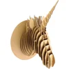 Image de 3D Model Karton Puzzel - Eenhoorn Unicorn Hoofd Muurschild - DIY Hobby Knutsellen - 25x40x28cm