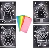 Image de Knutselset A4 Fromaat Karton - Kerst Thema - 4x Voorbeeldplaat / 7x Stickervellen - DIY Hobby Kind 3+