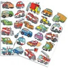 Image de Stickers - Auto's en Vrachtauto's Cartoonstyle - Scrapbook Hobby DIY Stickervel - 2.2-4cm - 34 Stuks