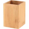 Image de Tendance Tandenborstelhouder - 7 x 7 x 10 cm - Bamboe - Naturel