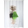 Image de MSV Lingga Douchegordijn 180x200 cm - Polyester Douchegordijn voor Badkamer - Decoratief Badkamer Douchegordijn