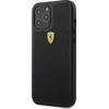 Image de iPhone 12 Pro Max Backcase hoesje - Ferrari - Effen Zwart - Kunstleer