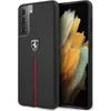 Image de Samsung Galaxy S21 Backcase hoesje - Ferrari - Effen Zwart - Leer