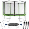 Image de Trampoline buiten outdoor "Yoopi 2 LUXE" - Ø 365 cm - Met net + ladder + beschermhoes + verankeringsset