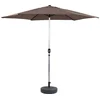 Image de Parasol tuin tuinparasol recht aluminium "Sol" - Rond - Ø 3m - Taupe - grijs bruin - Met parasolvoet voor parasoltegels
