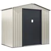 Image de Tuinhuisje metaal "Nebraska" - 4,07 m² - Beige / Grijs antraciet