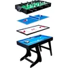 Image de 4 in 1 multi-game tafel voor kinderen - Tafelvoetbal, Biljart, Tafeltennis, Air-hockey