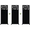 Image de Casanoov Set Van 3 Decoratieve Panelen Sunny Zwart H.160cm Patronen Aan De Bovenkant 160 x 60 cm