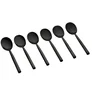 Image de Set van 6 Kleine lepels NILS - Zwart